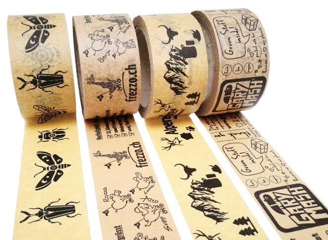 Samostatně lepicí potištěné papírové pásky Samostatně lepicí potištěné papírové pásky